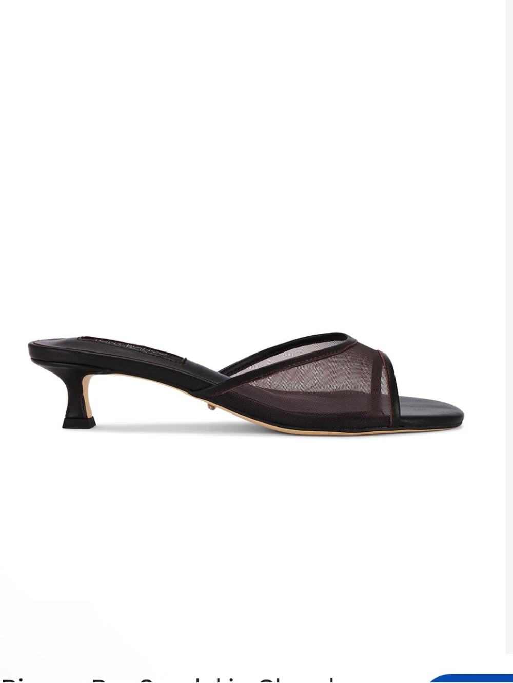 Tony Bianco Pru Sandals Choc Brown Leather mesh mules shoes Revolve 7.5